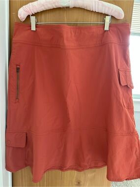 Casual Cargo Pocket Skirt - Coral